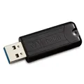 Verbatim PinStripe USB-Stick - 32 GB - High-Speed 3.0-Schnittstelle - externer Speicherstick mit Schiebefunktion - schwarz