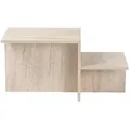 Calicosy Couchtisch, Beige, Holzwerkstoff, 40x40x77 cm, Wohnzimmer, Wohnzimmertische, Couchtische