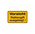 König Werbeanlagen Hinweisschild Schild Vorsicht Rattengift ausgelegt!, Alu 120 x 200 mm