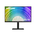 Samsung ViewFinity S6 Business Monitor, 24 Zoll, IPS-Panel, 2.560 x 1.440 Pixel, Freesync, Bildwiederholrate 75 Hz, Reaktionszeit 5 ms, USB-C mit 65W Laden, Pivot, Schwarz