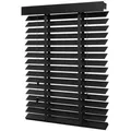 ventanara Jalousie Jalousie Holzjalousie matt Premium Holz Rollo Echtholz 50mm schwarz 120 cm x 180 cm