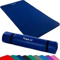MOVIT Gymnastikmatte Pilates, Gymnastik, Matte - hautfreundlich und , Yogamatte für Zuhause oder Unterwegs - 190x100x1,5cm, Royalblau - Royalblau/Blau