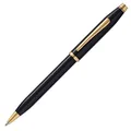 CROSS Century II Ballpoint Pen - Black Lacquer Gold Trim - NEW