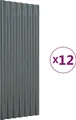 vidaXL Dachpaneele 12 Stk Verzinkter Stahl Anthrazit 100x36cm