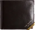 Ted Baker Leder Geldbörse Kornerr Metal Corner Bifold Coin Wallet Brn-Choc dunkelbraun