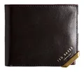 Ted Baker Geldbörse Kornerr Metal Corner Bifold Coin Wallet, aus echtem Rindsleder mit RFID-Blocker Schutz