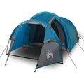 vidaXL Tunnelzelt, Campingzelt 3 Personen Blau Wasserdicht