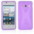 Cadorabo Hülle für Huawei ASCEND Y300 Hülle in FLIEDER VIOLETT - Handyhülle im X-Line TPU Silikon - Silikonhülle Schutzhülle Ultra Slim Soft Bac