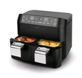 MAXXMEE Heißluftfritteuse Doppelkammer Dual Airfryer 2 Zonen Heißluft Fritteuse