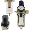 Druckluft Wartungseinheit 1/2 Druckminderer Wasserabscheider Öler Filter 1/2 Zoll 10 Bar Für Kompressoren & Druckluftleitungen Inklusive Steckkupplung 1/2' - Bituxx