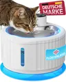 Miaura Trinkbrunnen für Katze, Katzenbrunnen mit Bewegungsmelder 2.8 l, 30 Tage Akkulaufzeit, Flüsterleise, 5-Schichtiges Filtersystem