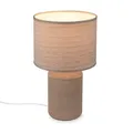 Briloner Deko Tisch Lampe Leuchte INO Keramik Textil braun 22 x 37,5 cm