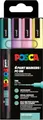 POSCA 186542 - POSCA Marker Set, 4 Acrylstifte PC-3M, Permanent Marker 0,9 - 1,3 mm Rundspitze