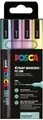 POSCA Pigmentmarker PC3M softe Farben 4er Etui