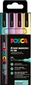 Posca 4 Paint Markers PC-3M Soft Colours fine 4er Set
