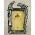 Casa Padrino Barock Bilderrahmen Papageien Antik Silber H. 23 cm - Barockstil