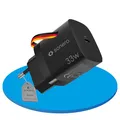 sonero USB-C Ladegerät, 1x 33 Watt USB-C Port, GaN Schnellladegerät, USB-Netzteil, Handy-Ladegerät mit automatischer Ladestromerkennung, schwarz