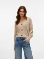 Vero Moda Strickjacke VMLEA LS V-NECK CUFF CARDIGAN NOOS Rippstrick