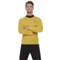 Smiffys Kostüm Star Trek – Raumschiff Enterprise Uniform gold, Langärmeliges Shirt des klassischen Captain Kirk S