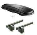 Dachbox VDPJUXT400 400Ltr+AURILIS PRO Dachträger für für Mercedes Vito ab 15