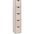 Zeller Schubladenelement Birke 5 Fächer 86,3 cm x 21 cm x 18 cm Natur