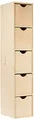 Zeller 13195 Schubladenelement, 5-er, Birke, ca. 21 x 18 x 86 cm Braun