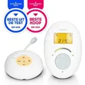 Alecto DBX120 - DECT Babyphone mit Full ECO-Modus und Display, weiß/blau - Weiß/Blau