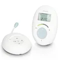 Alecto DBX120 Babyphone Audio - DECT Babyphone - sichere und störungsfreie Verbindung - Gegensprechfunktion - 5 Schlaflieder - VOX-Funktion - strahlungsarm - weiß/blau