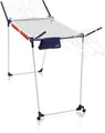 Leifheit Standtrockner Pegasus 200 Solid Deluxe Mobile mit 20 m Trockenlänge, Wäscheständer für Lange Wäsche, Flügelwäschetrockner mit Kleiderbügelstangen