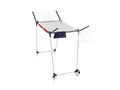 Leifheit Wäscheständer Standtrockner Pegasus 200 Solid Deluxe Mobile, 20m Trockenlänge, 107cm Flügelhöhe, mobil mit Rollen, Kleinteilehalter