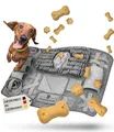 DOGPARENTS® Schnüffelteppich für Hunde groß & klein [12 VERSTECKE] Hunde Beschäftigung EXTRA ROBUST Schnüffeldecke Hund & Schnüffelteppich Katze - Schnüffelmatte Hund [Intelligenzspielzeug] grau