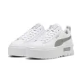 PUMA Mädchen Mayze Glitter Sneakers 38, White Silver Metallic