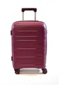 Zimmert Leather Trolley SCROLL-LIGHT bruchsicheres Polypropylen, 4 Rollen, 4 Rollen S 55 M 66 L 75 cm, 4 Rollen, Grau, Rot, Lila Blau, Schwarz