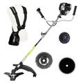 BRAST Motorsense Benzin 4-Takt 2in1 Freischneider Rasentrimmer Sense Trimmer