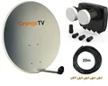 Monoblock Set 4 Quad  Antenne 80cm Stahl DUR-line ASTRA 19,2°Ost und HOTBIRD 13°