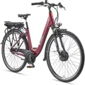 Telefunken City E-Bike | Elektrofahrrad 28 Zoll | 7-Gang Nabenschaltung | Frontmotor 250 W | 468 Wh Akku | EBike Pedelec - Rot