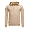 RedBridge Hoodie mit Kängurutasche und Tunnelzug Basic Kapuzenpullover beige|weiß 4XL