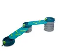 AquaPlay Mudway Flow - kombinierte Wasser- und Sandspielbahn, 2,3m Wasserbahn mit Schleusen, Becken und Schiebern, flexibles Stecksystem, wetterfestes, naturverbundenes Outdoor-Wasserspiel, ab 3 Jahre