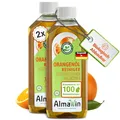 AlmaWin® Orangenölreiniger ÖKO 2x500ml ideal als starker Allesreiniger & Fettlöser – Veganes Orangenreiniger Konzentrat in recycelter Flasche – Orangenöl Reiniger