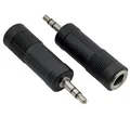 Musiclily 6.35mm Female Plug to 3.5mm Male Stereo Klinkenadapter,Schwarz