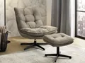 Relaxsessel JOCKENHÖFER GRUPPE "Kasper, B: 76 cm, Sitzhöhe: 47 cm", beige (taupe 426, 18), B:76cm H:85cm T:87cm, Sessel, Relaxsessel, Set: mit Hocker, 360 Drehfunktion, Cord