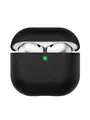 KeyBudz Artisan Series Leather Case for Airpods 4:th gen - Black AP4_S3_BLK
