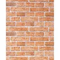EDEM 583-23 3D Rustikale Vinyl Tapete Vintage Klinker Ziegelstein Brix Orange-Braun 10,05 m x 0,53 m 5,33 m2 Orange