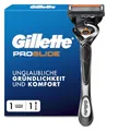 Gillette Fusion5 Proglide Rasierer Herren — Inkl. 1. Nassrasierer, 1 Ersatzklingen mit Neuem Everglide Gleitstreifen für Noch Sanfteres Gleiten — Silber/Schwarz