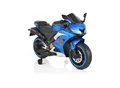 Moni Kinder Elektromotorrad Motocross MP3-Funktion Bluetooth Stützräder Lichter blau