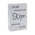 Holz Schlüsselkasten KEYS weiß - 32 x 22 cm - Schlüssel Haken Schrank Kasten Box