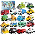 Spielzeugautos Set, 18 Stück, Zurückziehen, Kunststoff, bunt, Lernspielzeug