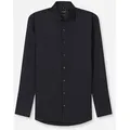 OLYMP Langarmhemd No. Six Businesshemd, super slim, Royal-Kentkragen, unifarben schwarz 42