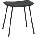Muuto Fiber Stool, tube base, schwarz / schwarz