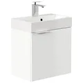 POSSEIK Waschbecken mit Unterschrank CUBI SLIMLINE weiß glanz 50,0 x 31,8 x 56,3 cm